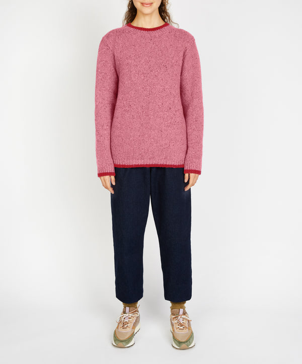 irelands eye Slaney Crew Neck Sweater Bubblegum Pink
