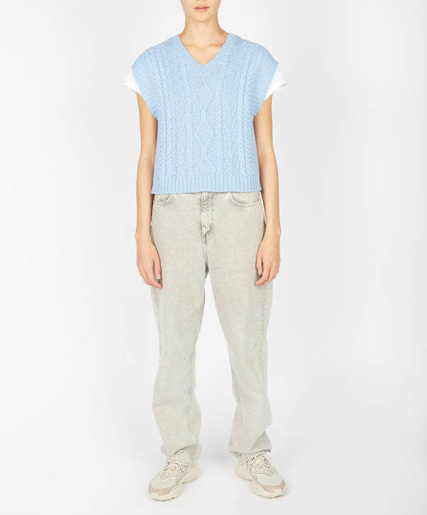 irelands eye Sweetpea V-Neck Diamond Vest Morning Sky