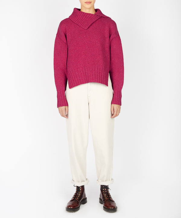 irelands eye Wilde Slouchy Funnel Neck Sweater Bramble Berry