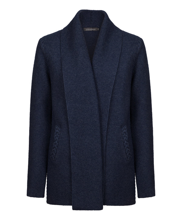 irelands eye Womens Sutton Cable Cardigan Navy Sail
