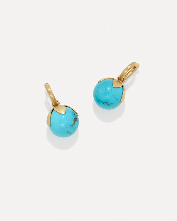 irene neuwirth Blossom Jeweled Huggies 18k Yellow Gold