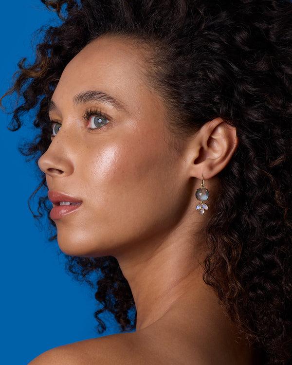 Irene Neuwirth Classic Dew Drop Mixed Earrings 18k Yellow Gold