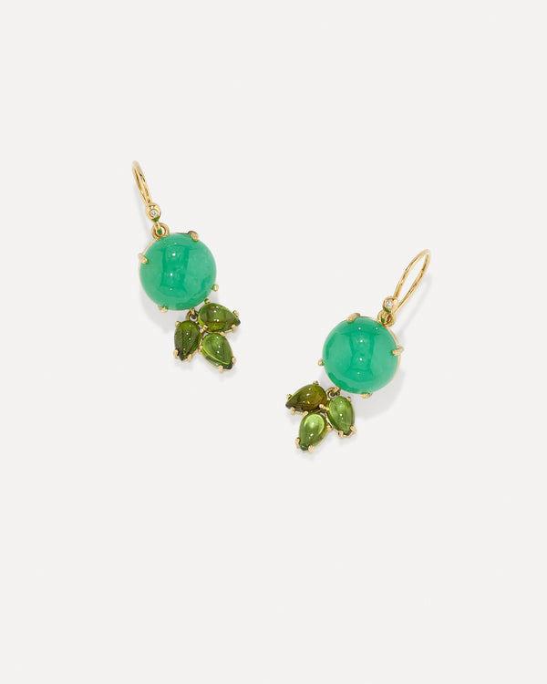 Irene Neuwirth Classic Dew Drop Mixed Earrings 18k Yellow Gold