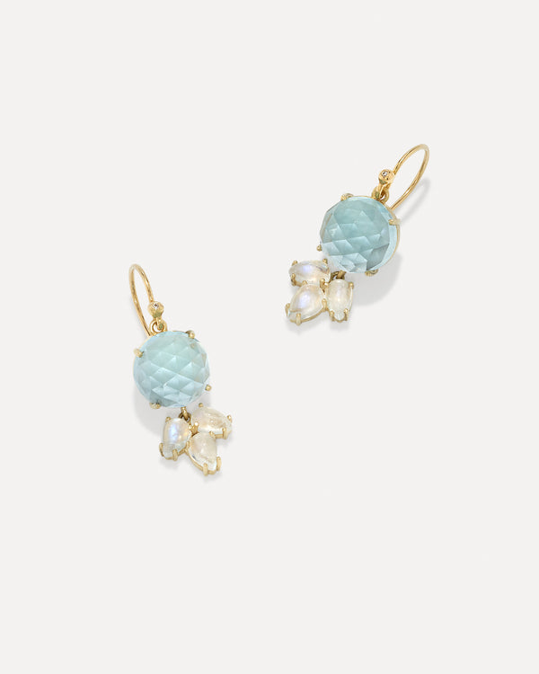 irene neuwirth Classic Dew Drop Mixed Earrings 18k Yellow Gold