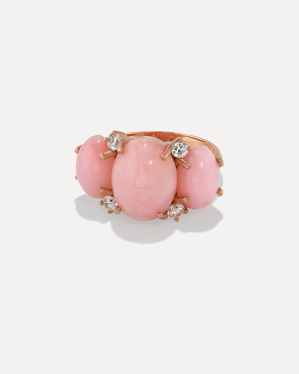 irene neuwirth Classic Diamond Three Stone Ring 18K Rose Gold