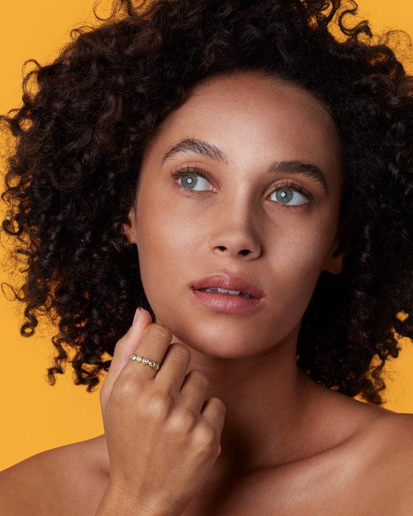 Irene Neuwirth Classic Five Stone Diamond Bezel Ring 18K Yellow Gold