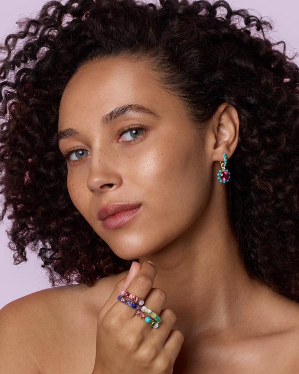 Irene Neuwirth Classic Five Stone Mixed Ring 18k Yellow Gold