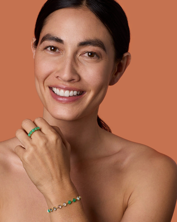 Irene Neuwirth Classic Five Stone Ring 18k Yellow Gold