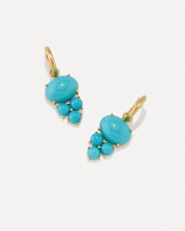 irene neuwirth Classic Spritz Jeweled Huggies 18k Yellow Gold