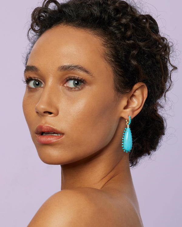 Irene Neuwirth Classic Studded Halo Jeweled Huggies 18k Gold