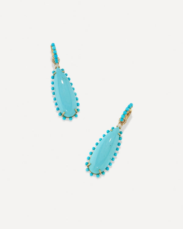 irene neuwirth Classic Studded Halo Jeweled Huggies 18k Gold