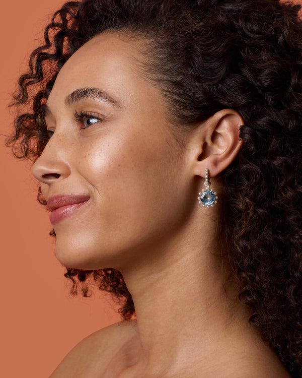 Irene Neuwirth Classic Studded Halo Mixed Jeweled Huggies 18k Yellow Gold