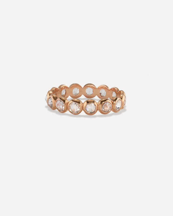 irene neuwirth Diamond Eternity Band Bezel Ring 18k Rose Gold