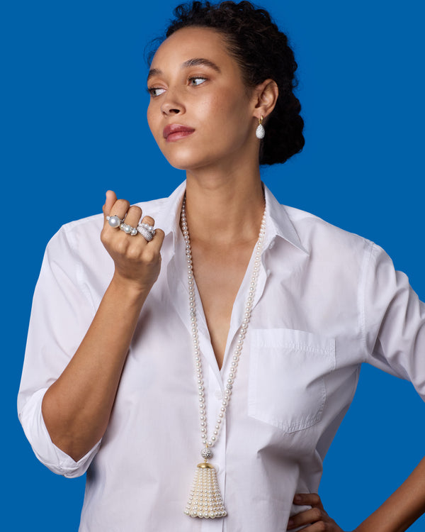 Irene Neuwirth Diamond Gumball Tassel Long Necklace 18k Gold