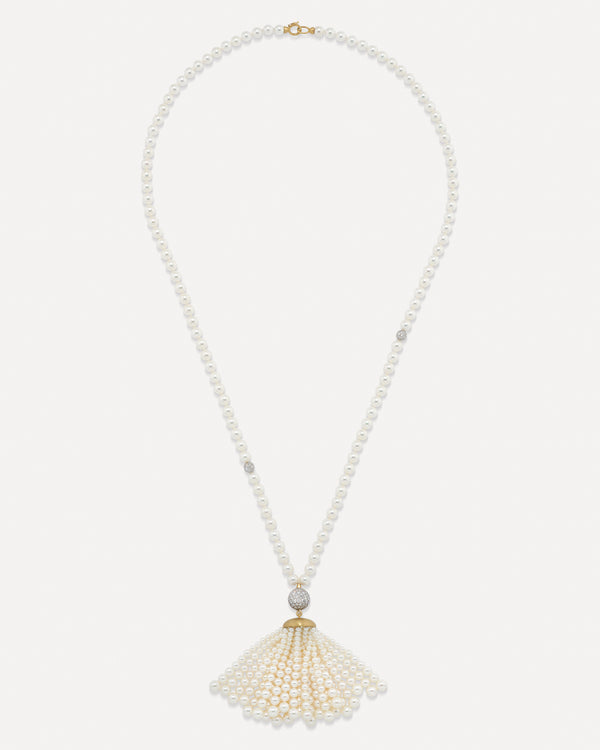 Irene Neuwirth Diamond Gumball Tassel Long Necklace 18k Gold
