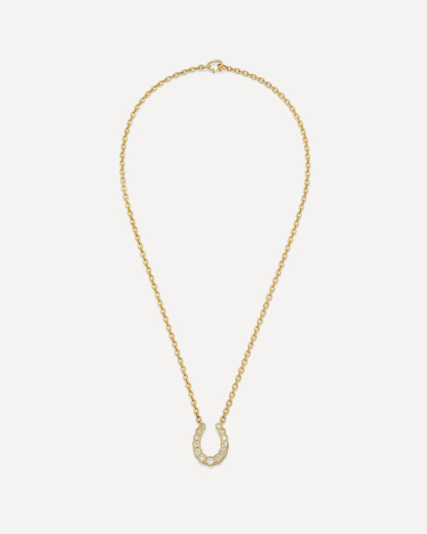 Irene Neuwirth Diamond Horseshoe Necklace 18k Yellow Gold
