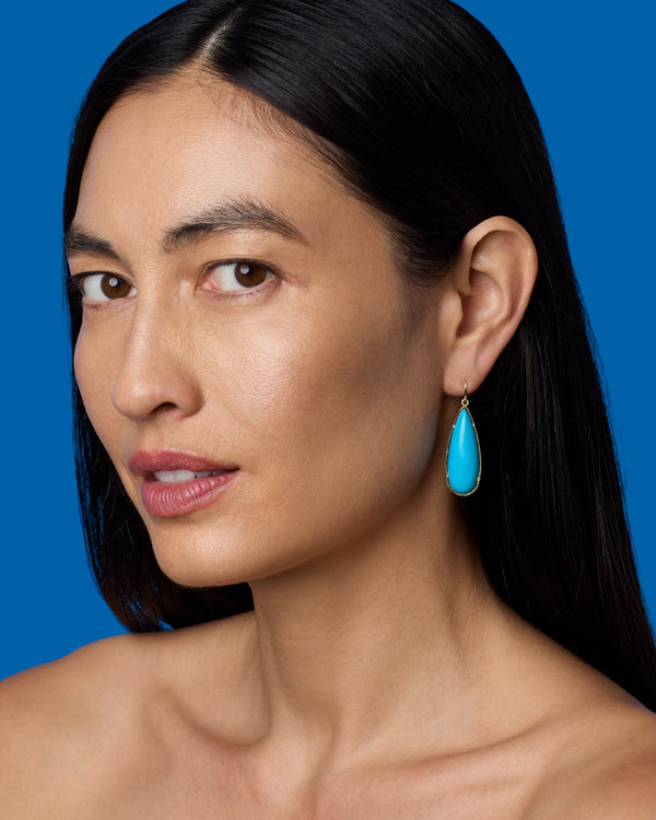 Irene Neuwirth Extra Large Classic Tear Drop Earrings 18k Yellow Gold