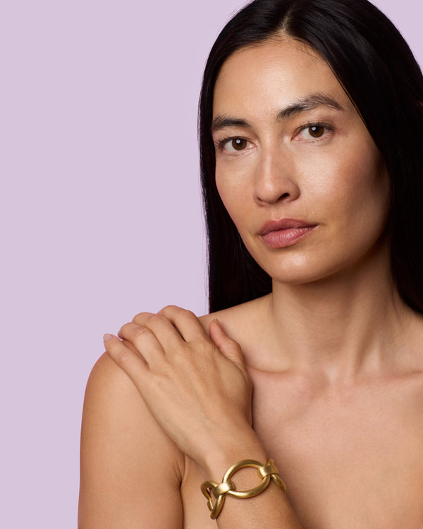 Irene Neuwirth Extra Large Oval Link Chain Bracelet 18K Yellow Gold