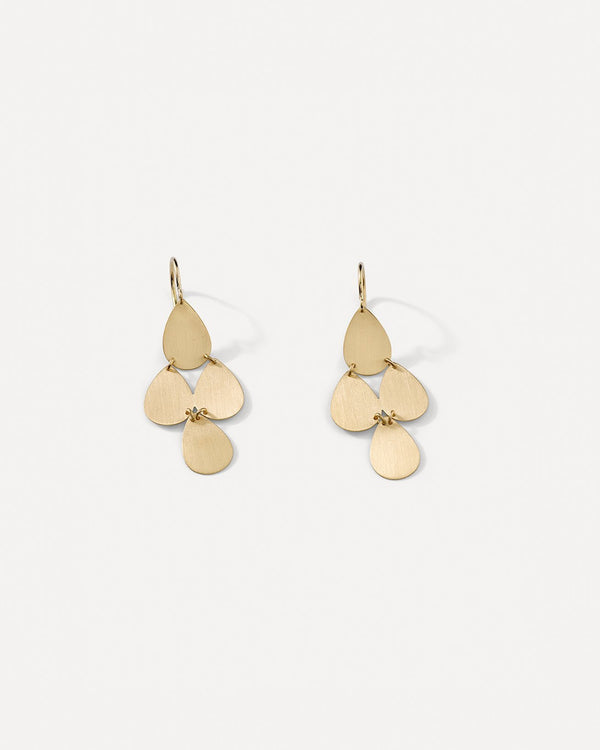 irene neuwirth Gold Classic Four Drop Earrings 18K Yellow Gold