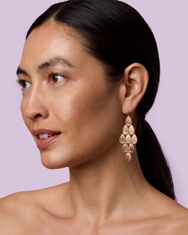 Irene Neuwirth Gold Classic Nine Drop Earrings 18K Rose Gold