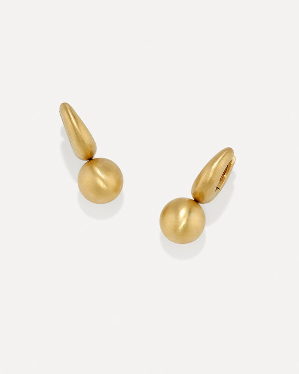 irene neuwirth Gold Classic Puffed Gumball Huggies 18K Yellow Gold