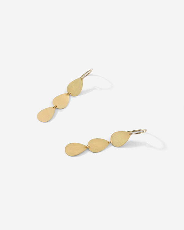 Irene Neuwirth Gold Classic Three Drop Earrings 18K Rose Gold