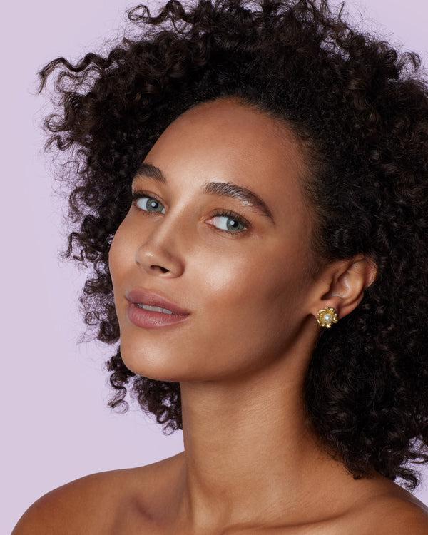 Irene Neuwirth Golden Blossom Tropical Flower Studs 18k Yellow Gold