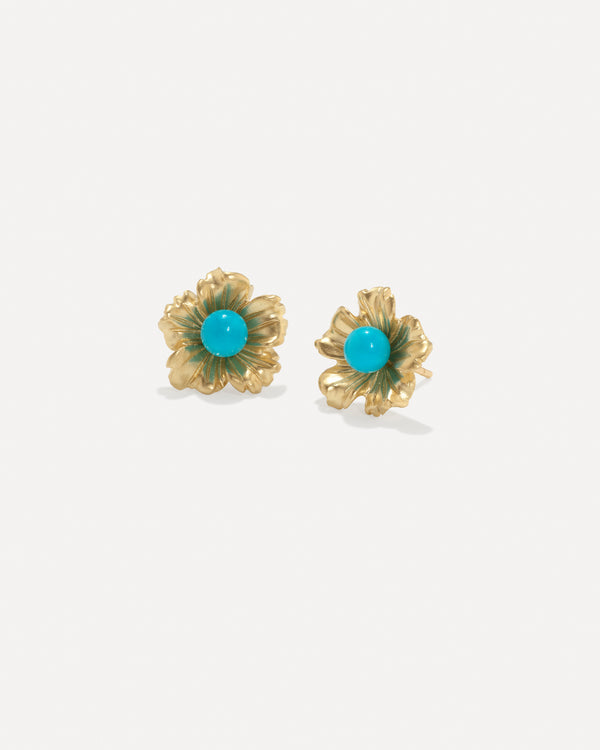 Irene Neuwirth Golden Blossom Tropical Flower Studs 18k Yellow Gold
