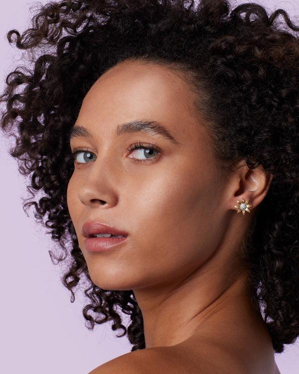 Irene Neuwirth Golden Blossom Wildflower Studs 18k Gold