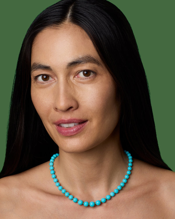 Irene Neuwirth Graduated Gumball Gold Beaded Candy Necklace 18K Yellow Gold