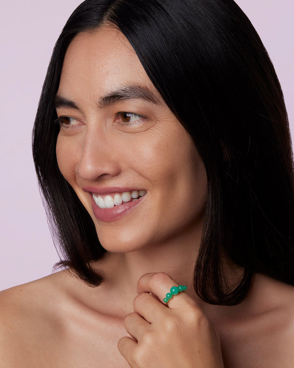 Irene Neuwirth Graduated Gumball Ring 18K Yellow Gold