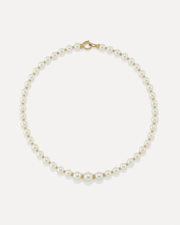 irene neuwirth Graduated Pearl Necklace 18K Yellow Gold