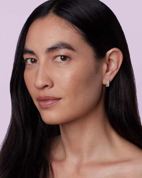 Irene Neuwirth Gumball Double Huggies 18k Yellow Gold