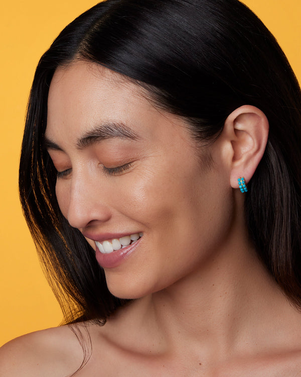 Irene Neuwirth Gumball Double Huggies 18k Yellow Gold