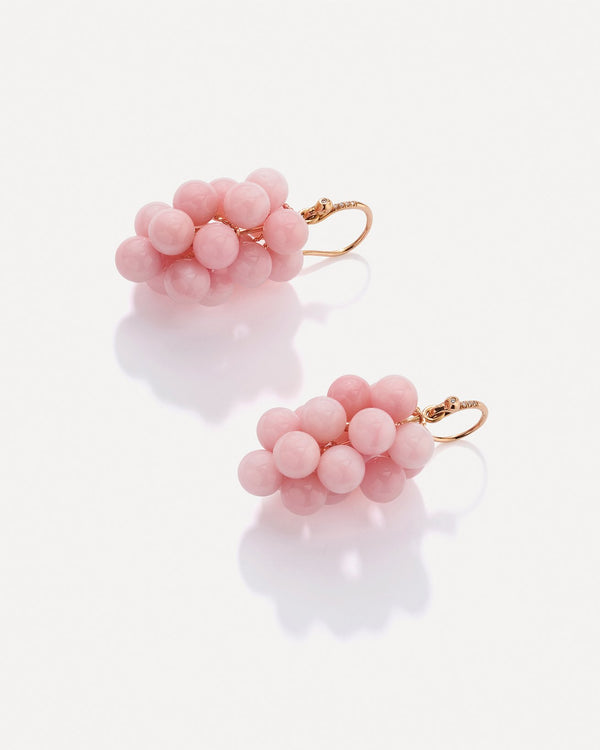 irene neuwirth Gumball Grape Earrings 18K Rose Gold