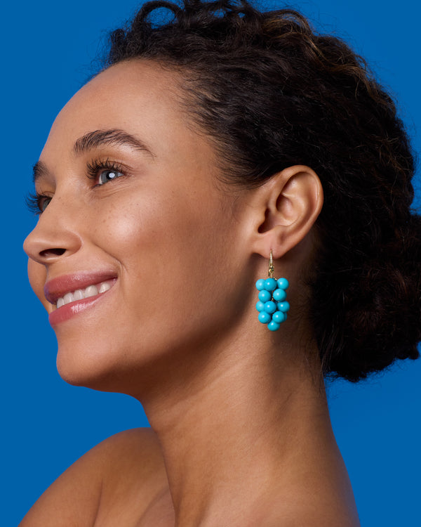 Irene Neuwirth Gumball Grape Earrings 18k Yellow Gold