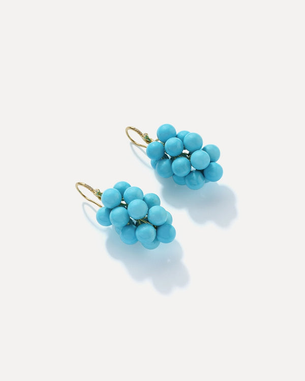 irene neuwirth Gumball Grape Earrings 18k Yellow Gold
