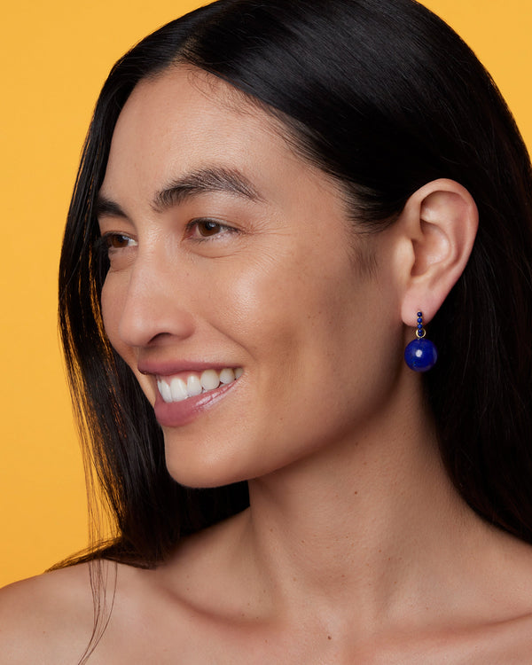 Irene Neuwirth Gumball Studded Jeweled Huggies 18K Yellow Gold