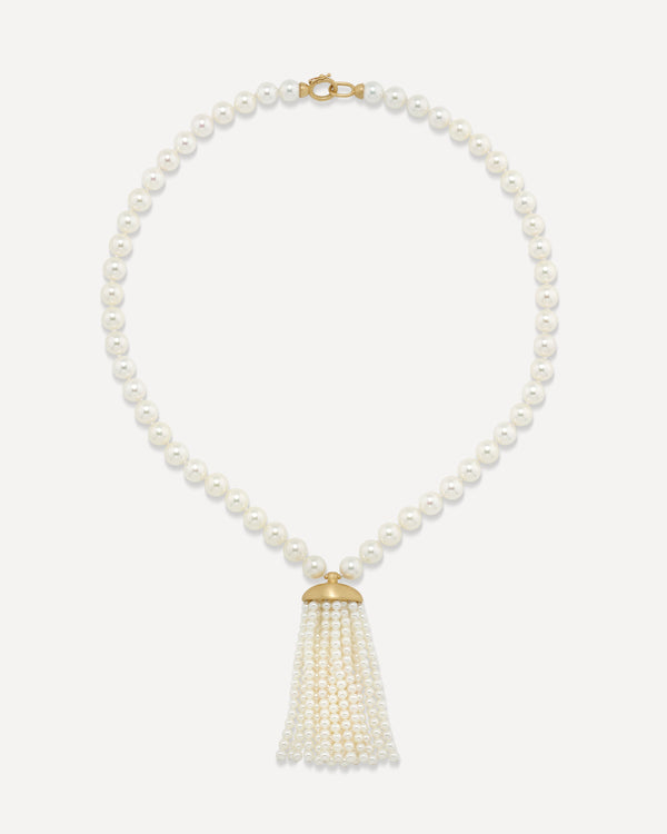 Irene Neuwirth Gumball Tassel Necklace 18k Yellow Gold
