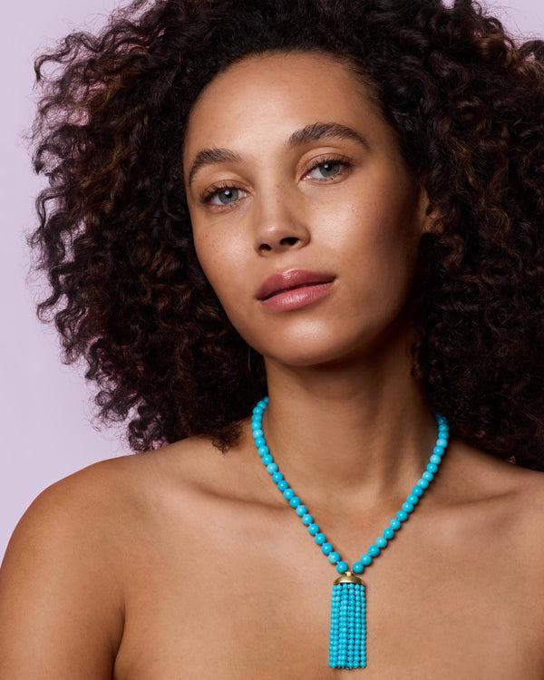 Irene Neuwirth Gumball Tassel Necklace 18k Yellow Gold