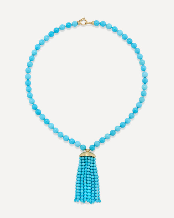 irene neuwirth Gumball Tassel Necklace 18k Yellow Gold