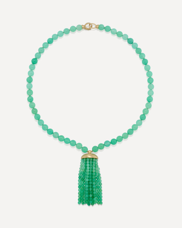 irene neuwirth Gumball Tassel Necklace 18k Yellow Gold