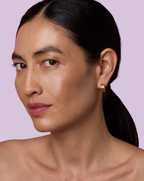 Irene Neuwirth Heroic Double Huggies 18k Yellow Gold