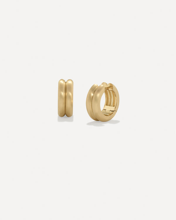 irene neuwirth Heroic Double Huggies 18k Yellow Gold