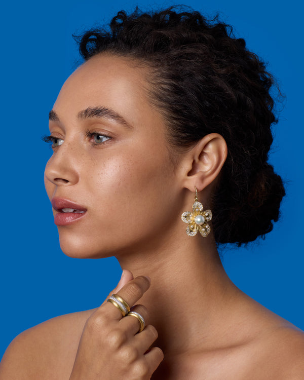 Irene Neuwirth Heroic Pavé Triple Band Ring 18K Gold