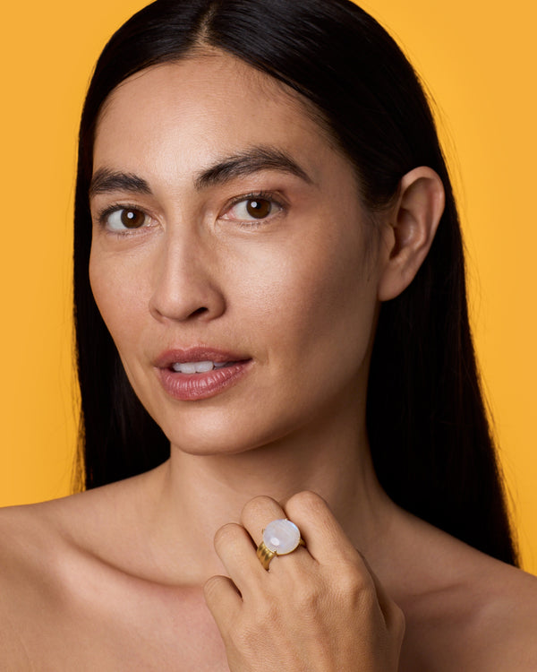 Irene Neuwirth Heroic Round Triple Band Ring 18k Yellow Gold