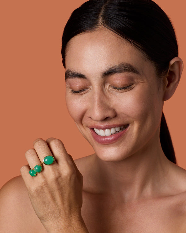 Irene Neuwirth Classic Double Stone Ring 18K Gold