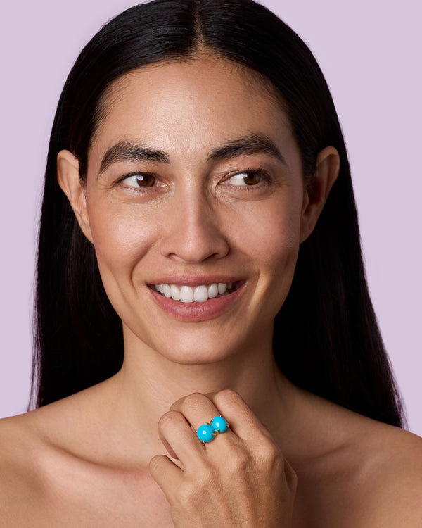 Irene Neuwirth Classic Double Stone Ring 18K Gold