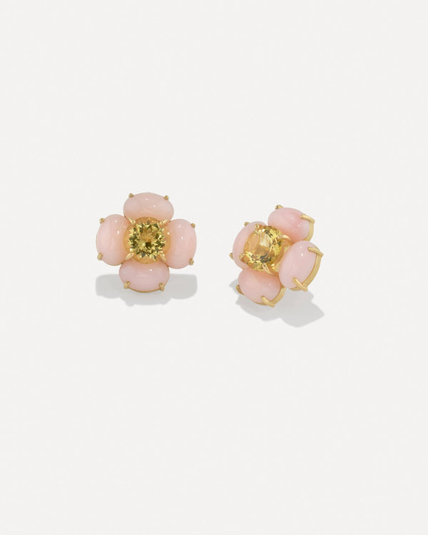 Irene Neuwirth Classic Posy Studs 18k Yellow Gold