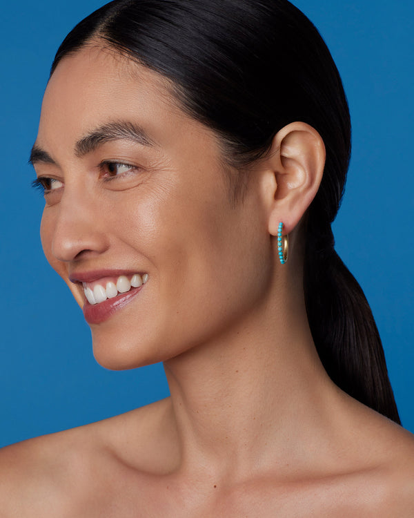 Irene Neuwirth Gumball Hoops 18K Yellow Gold